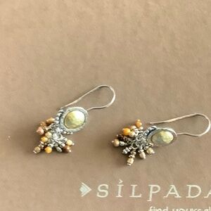 Silpada earrings with shell beads